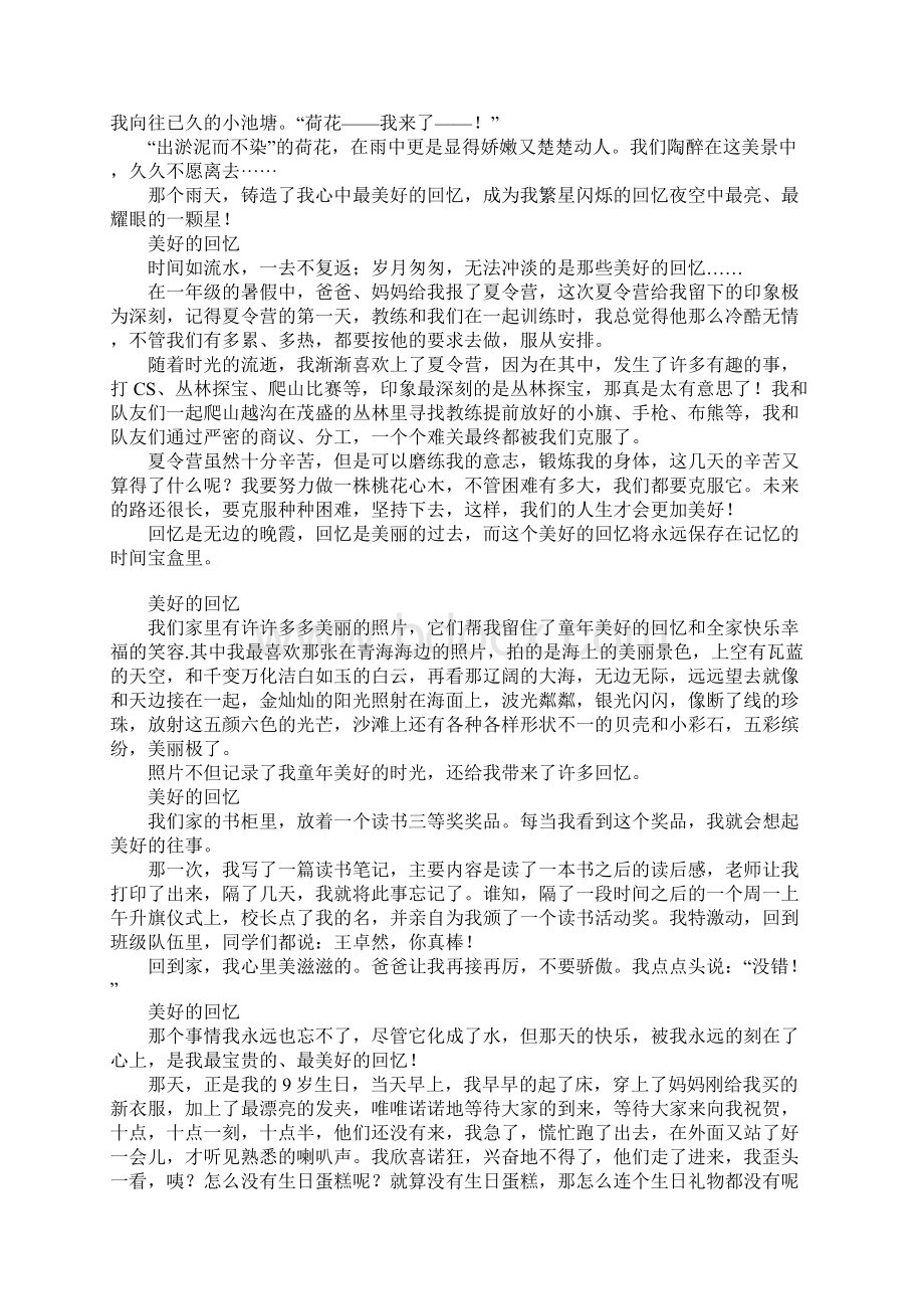 美好的回忆作文500字400字300字200字.docx_第2页