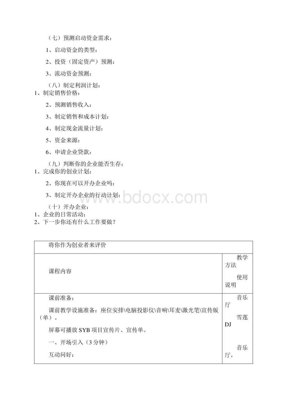 创业培训SYB教学大纲.docx_第3页