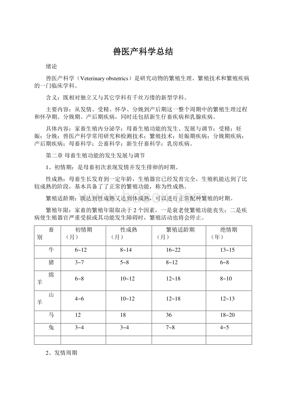 兽医产科学总结.docx_第1页