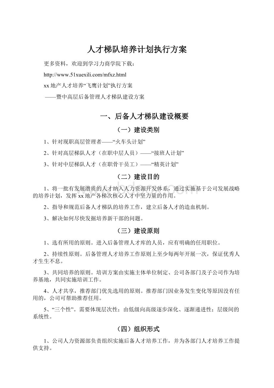 人才梯队培养计划执行方案.docx