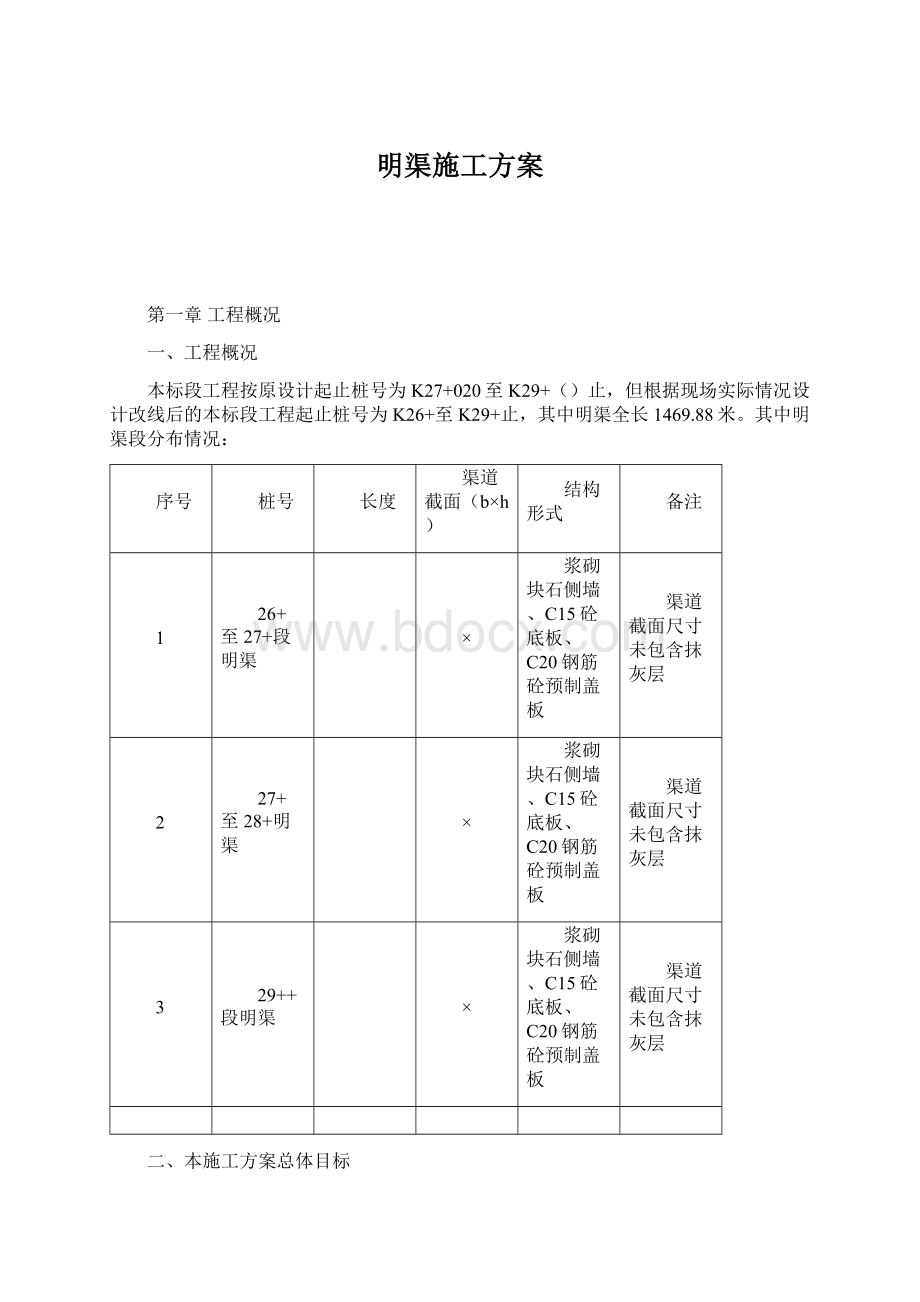 明渠施工方案.docx_第1页