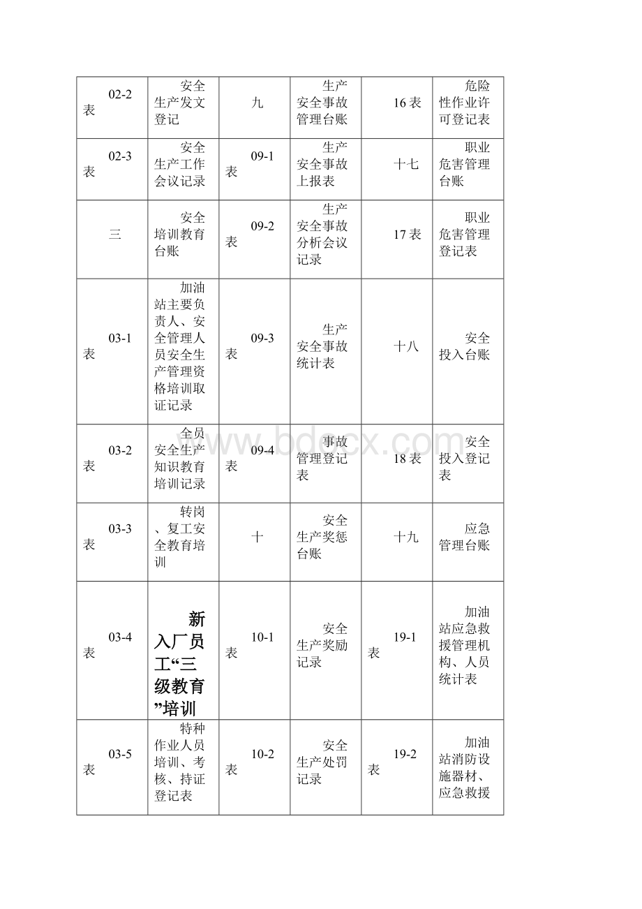 加油站安全生产管理台账21种台账样本完整版Word文档格式.docx_第2页