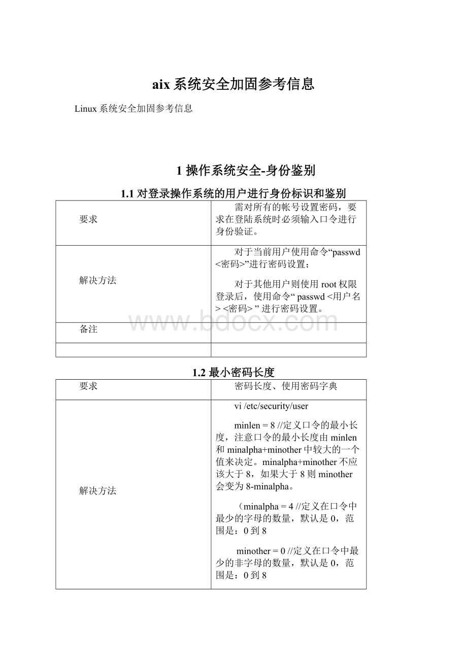 aix系统安全加固参考信息Word格式.docx_第1页