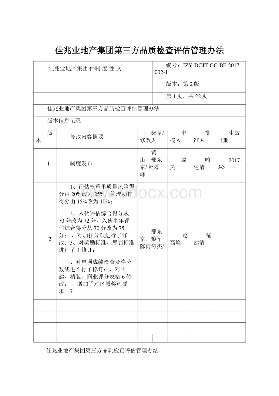 佳兆业地产集团第三方品质检查评估管理办法Word下载.docx_第1页