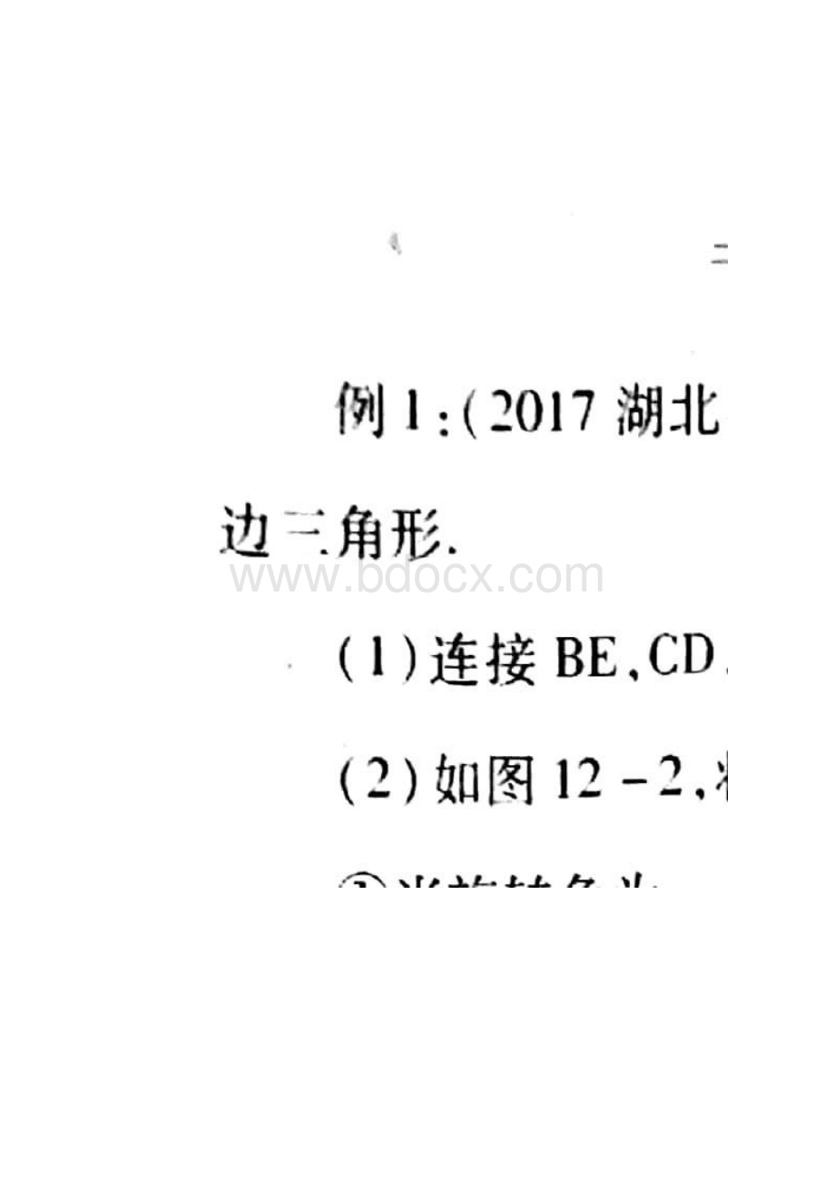 山东省泰安市岱岳区中考数学专题复习专题19一类旋转几何题的解法扫描版文档格式.docx_第2页