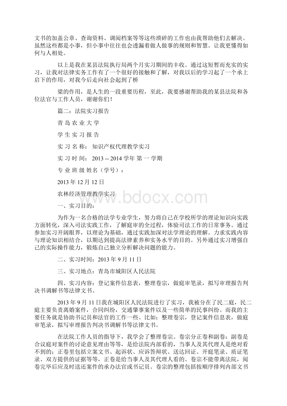 法院执行局实习报告Word文档格式.docx_第2页