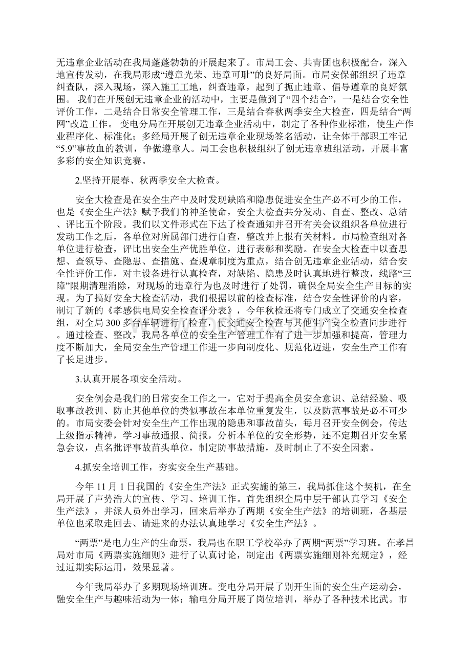 电力局安全保卫工作总结及计划精选多篇.docx_第2页