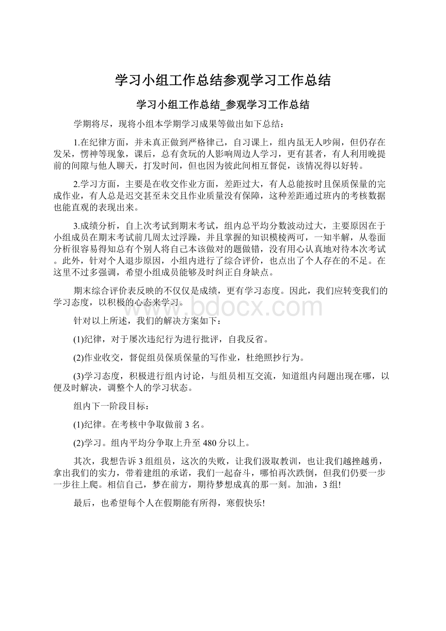 学习小组工作总结参观学习工作总结Word格式文档下载.docx