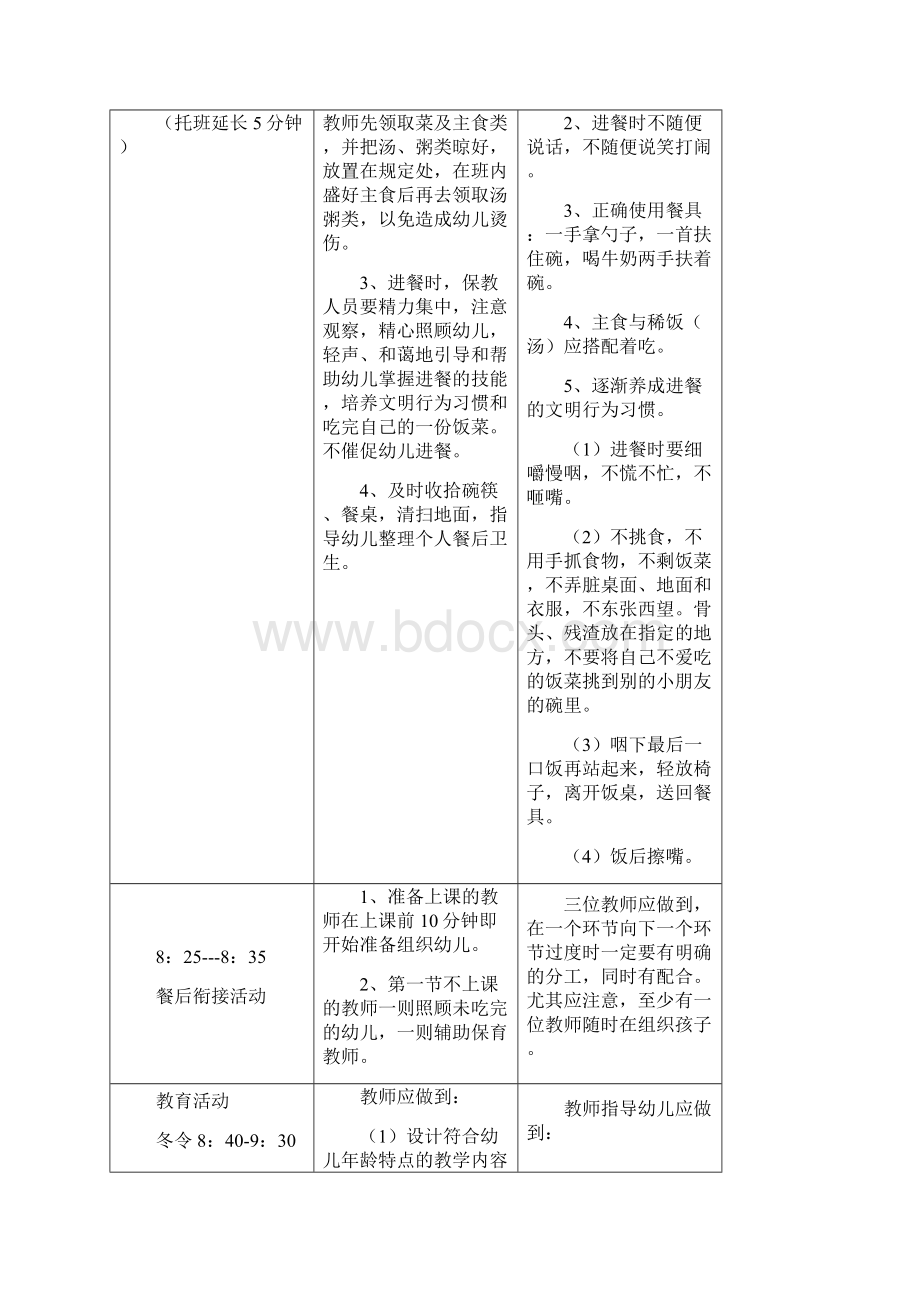 幼儿园教师一日工作流程和标准汇编Word下载.docx_第3页