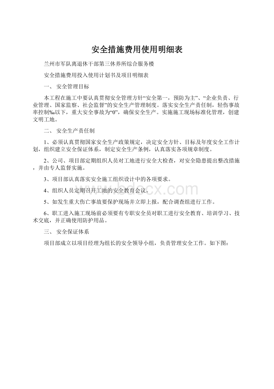 安全措施费用使用明细表.docx_第1页