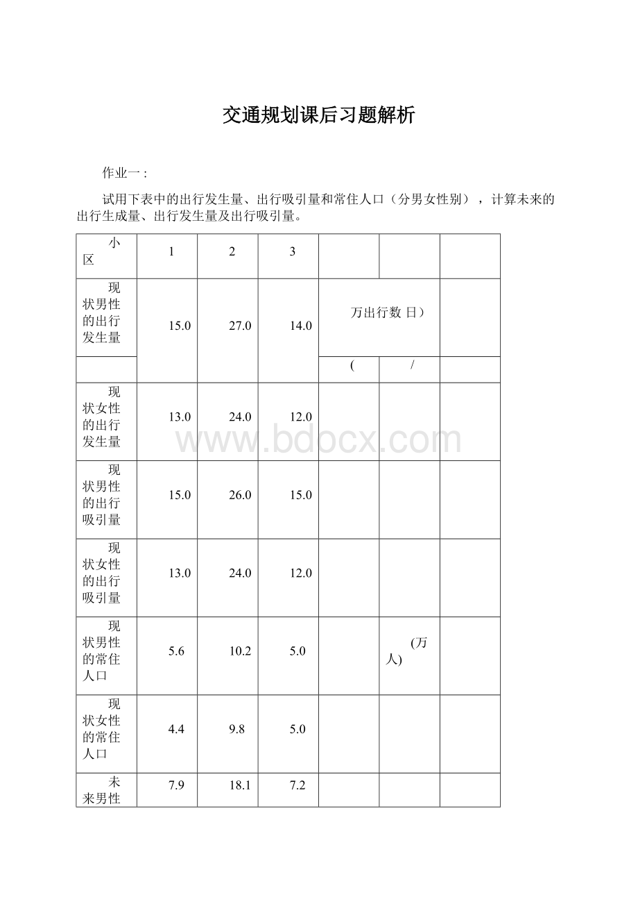 交通规划课后习题解析Word下载.docx