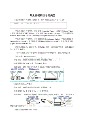 常见音视频信号的类型Word文档下载推荐.docx