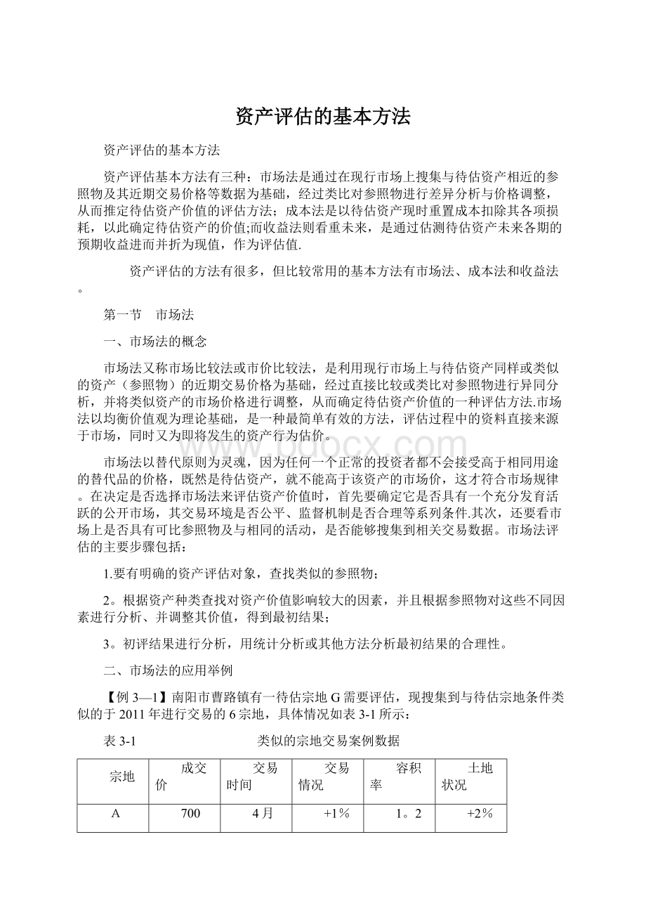 资产评估的基本方法.docx