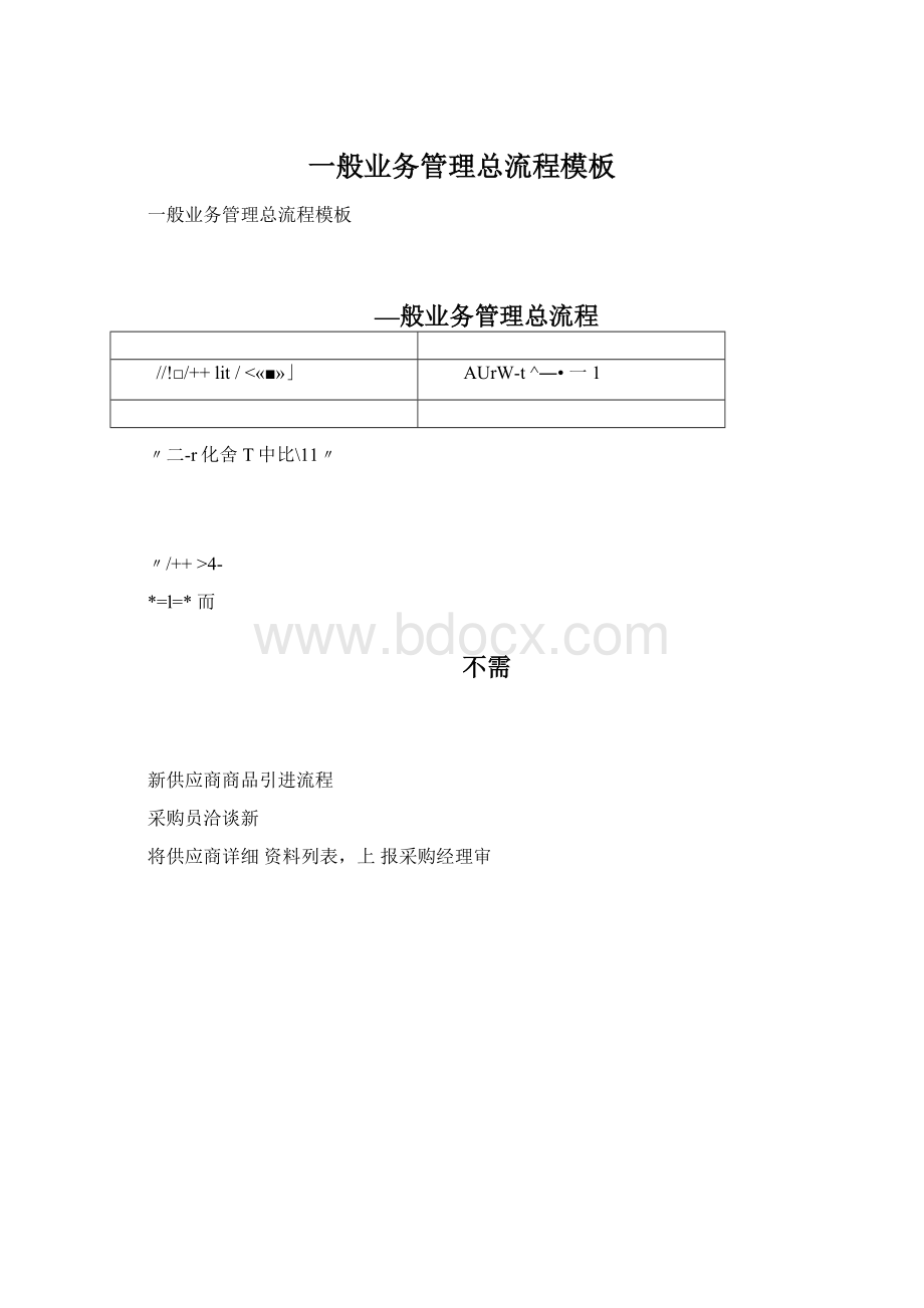 一般业务管理总流程模板Word文档格式.docx_第1页