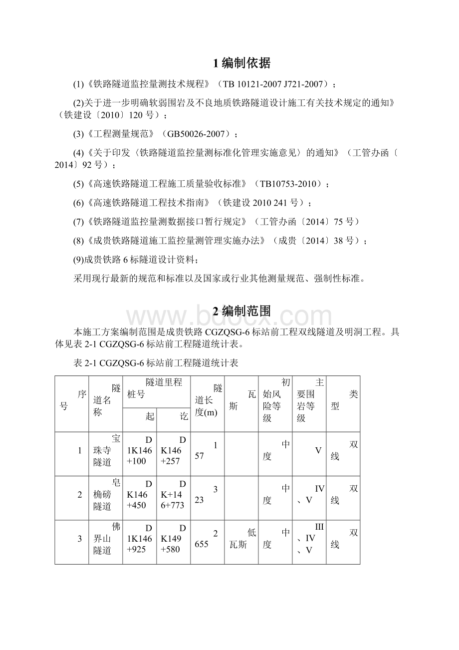 隧道监控量测实施方案上报Word格式文档下载.docx_第2页