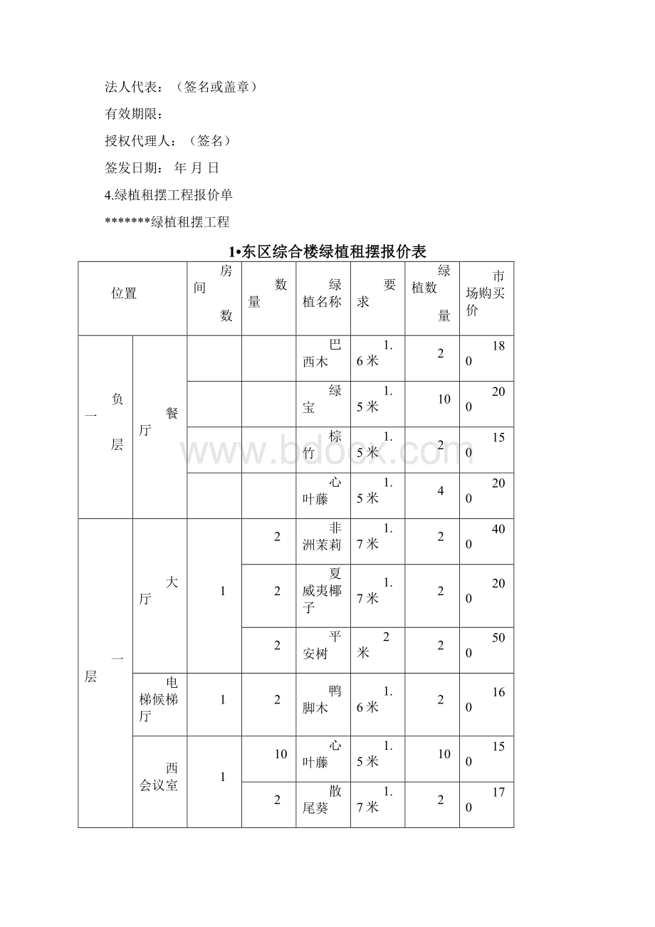 某工程绿植租摆招投标书.docx_第3页