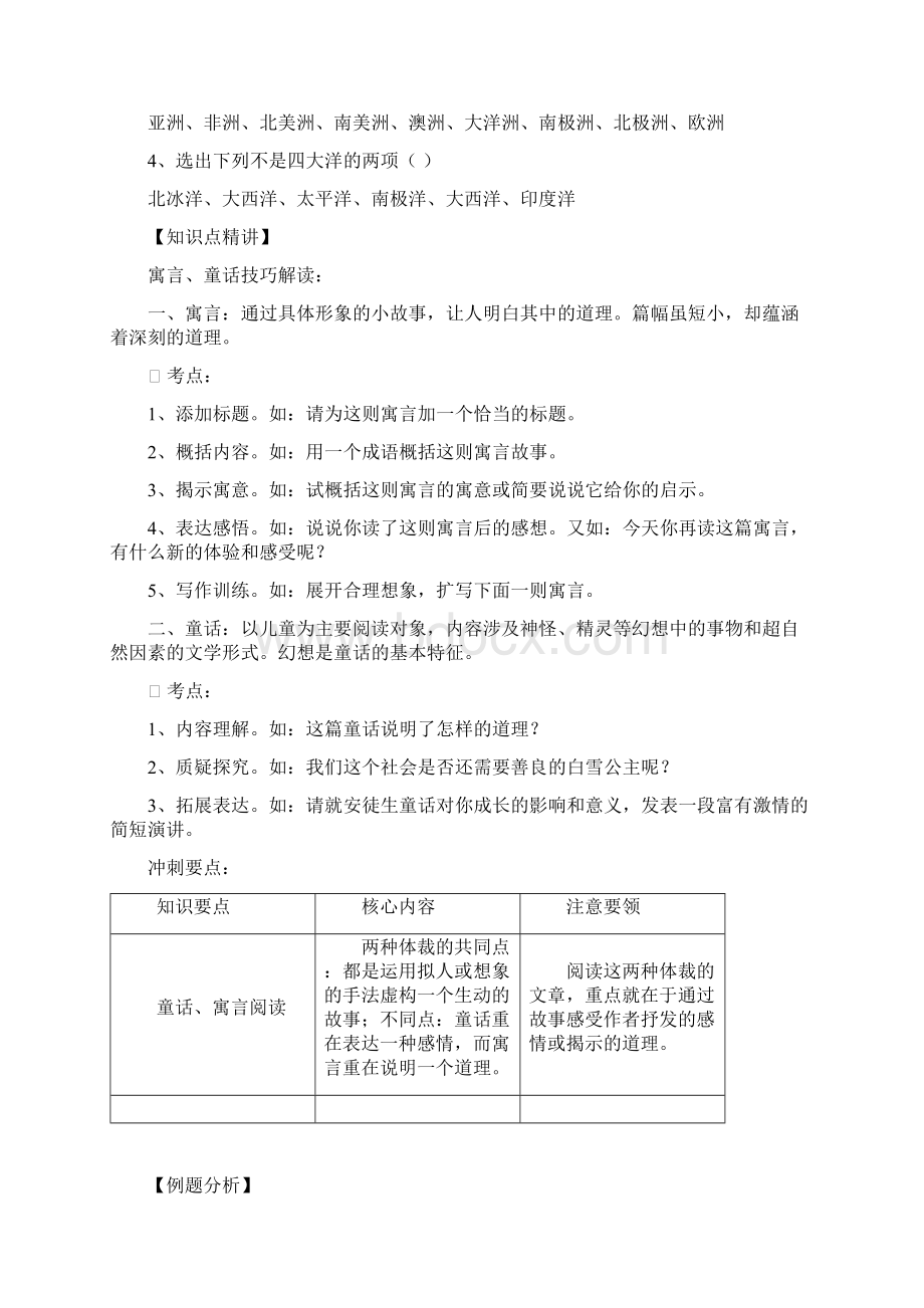 六年级复习童话寓言阅读Word下载.docx_第2页