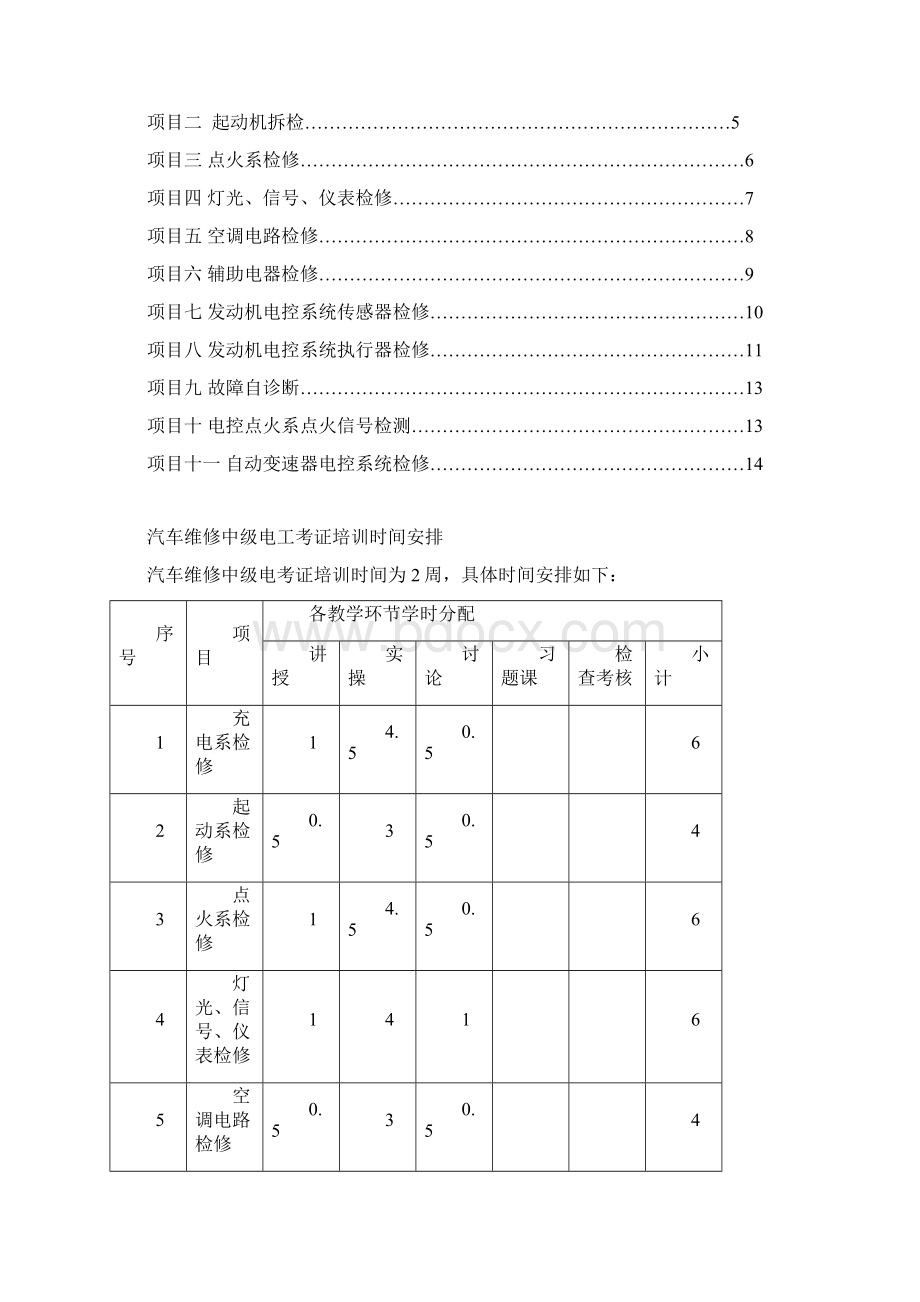 汽车维修中级电工实训指导书50新.docx_第2页