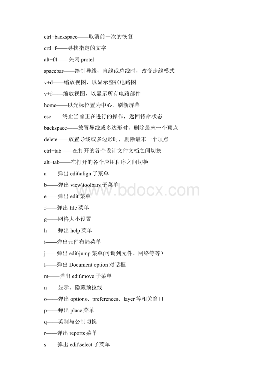 protel99快捷键大全.docx_第2页