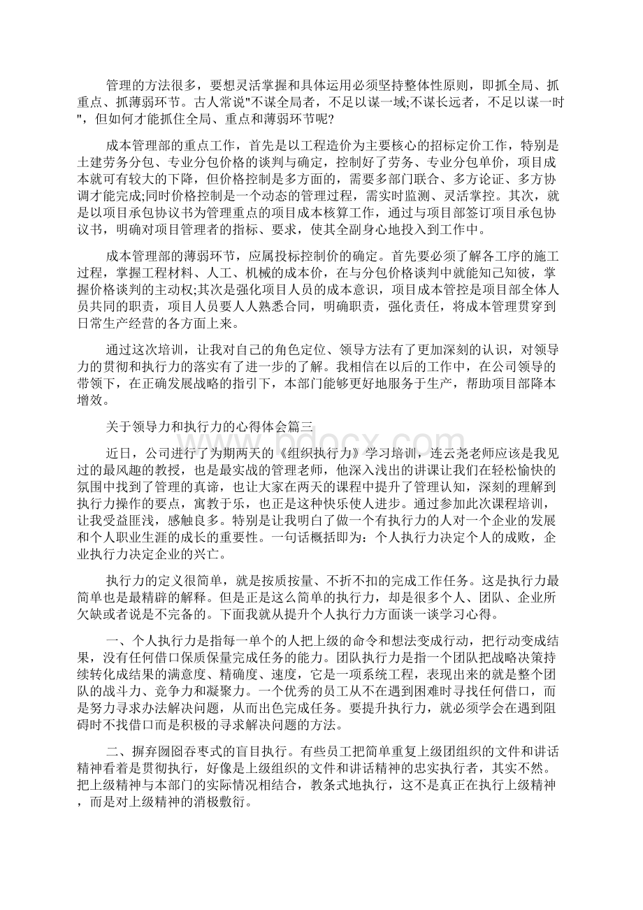 关于领导力和执行力的心得体会领导力和执行力感悟与总结.docx_第2页