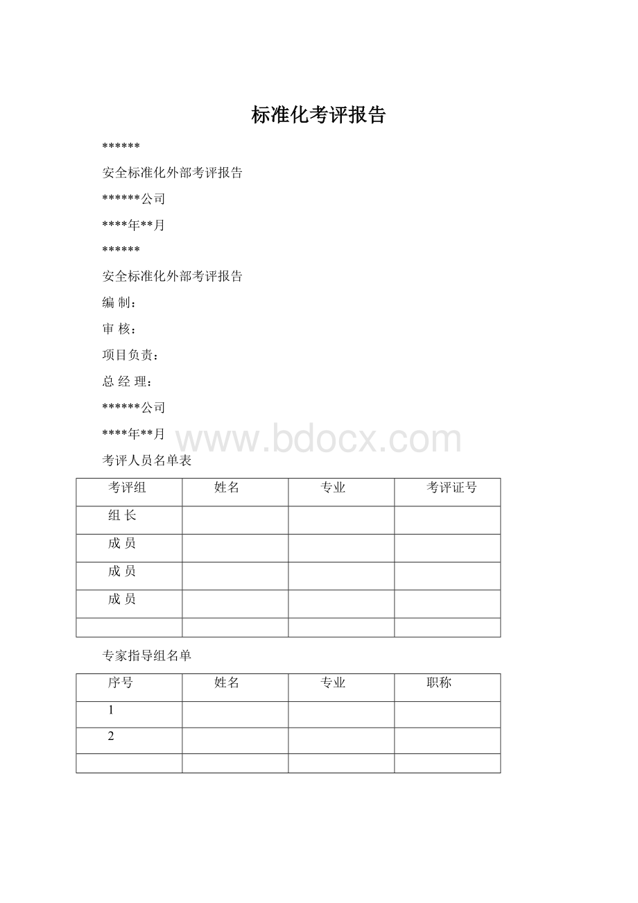 标准化考评报告.docx_第1页