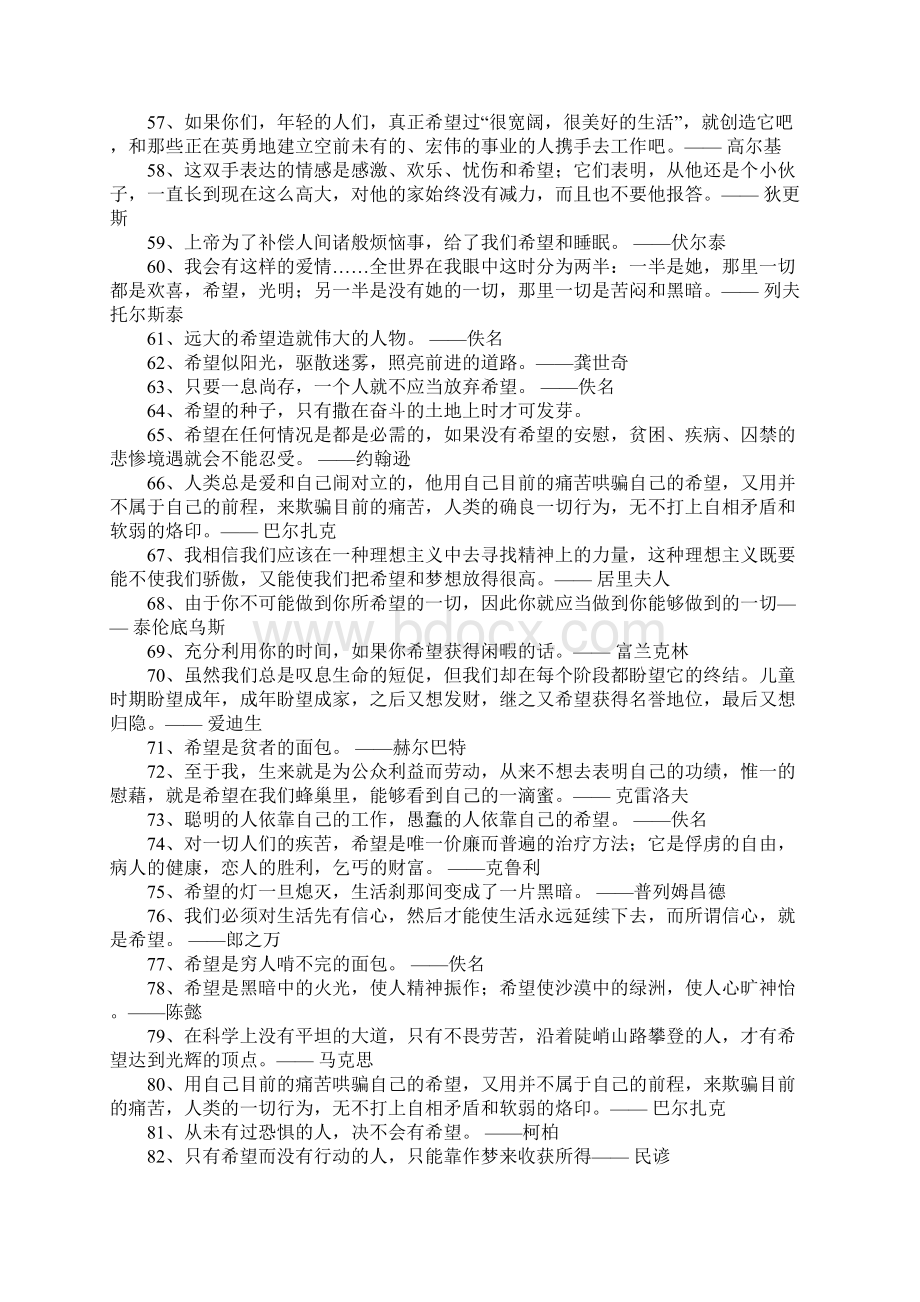 关于希望的名言警句100句.docx_第3页