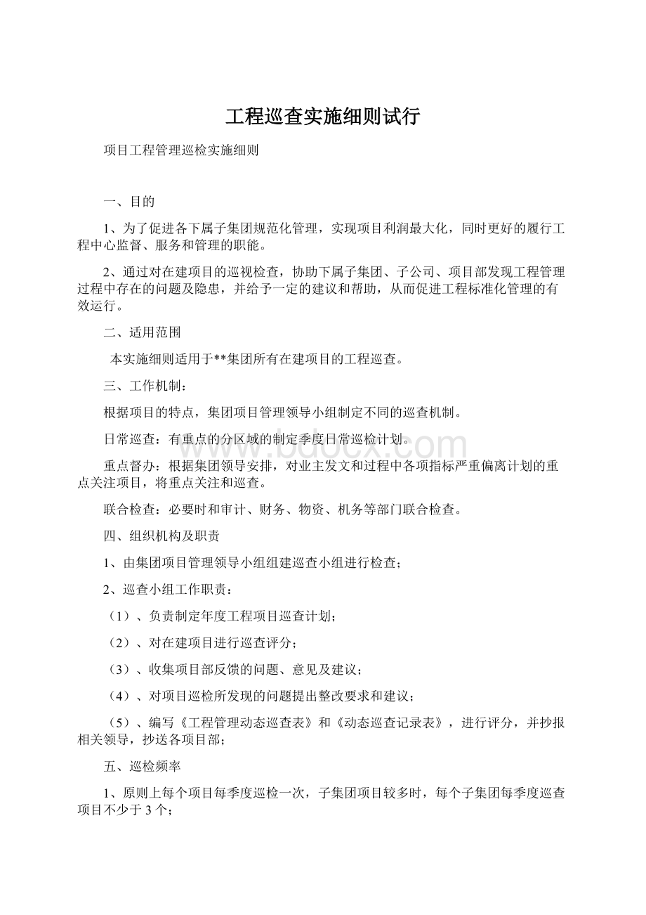 工程巡查实施细则试行Word文档格式.docx