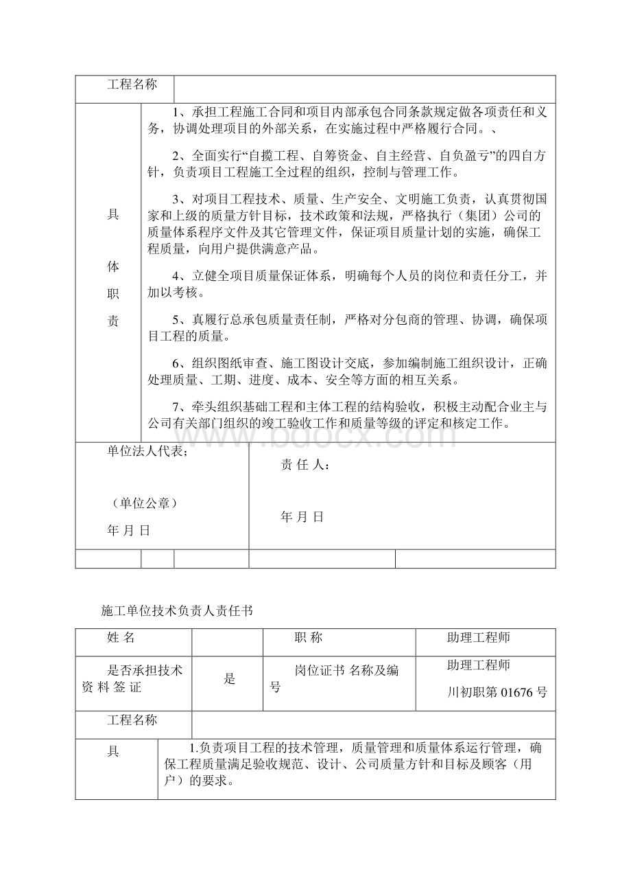 建设单位工程项目负责人责任书全套管理责任书.docx_第3页