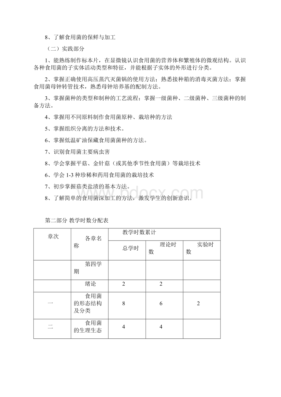 食用菌栽培教学大纲.docx_第3页