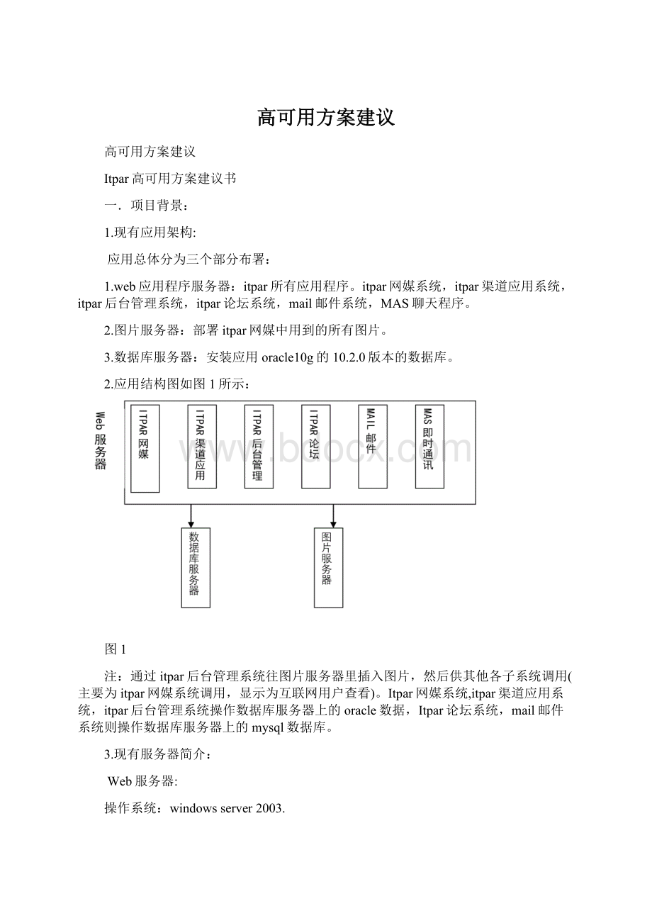 高可用方案建议.docx