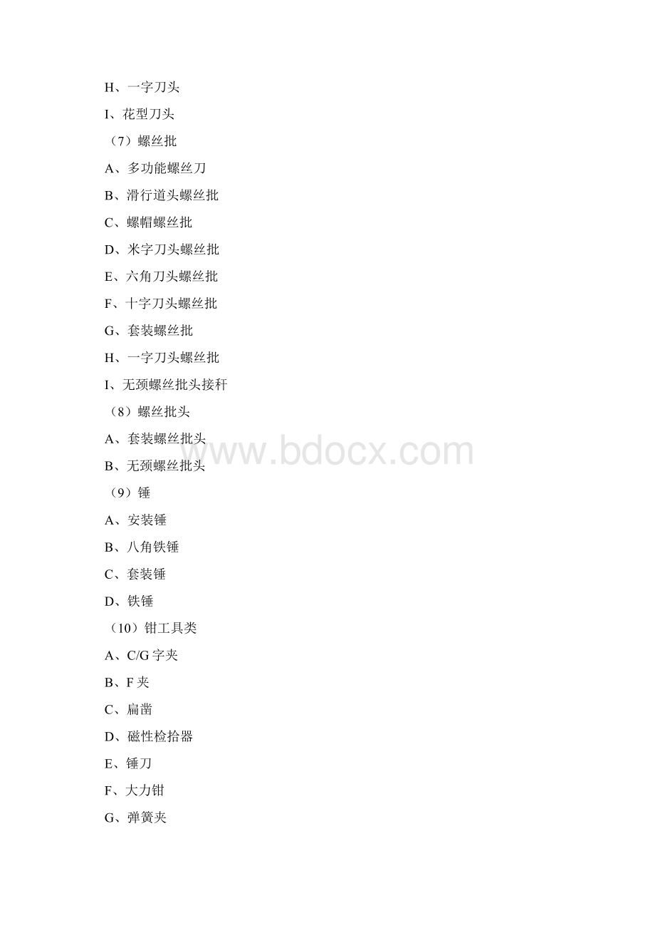 五金机电商品分类Word文档格式.docx_第3页