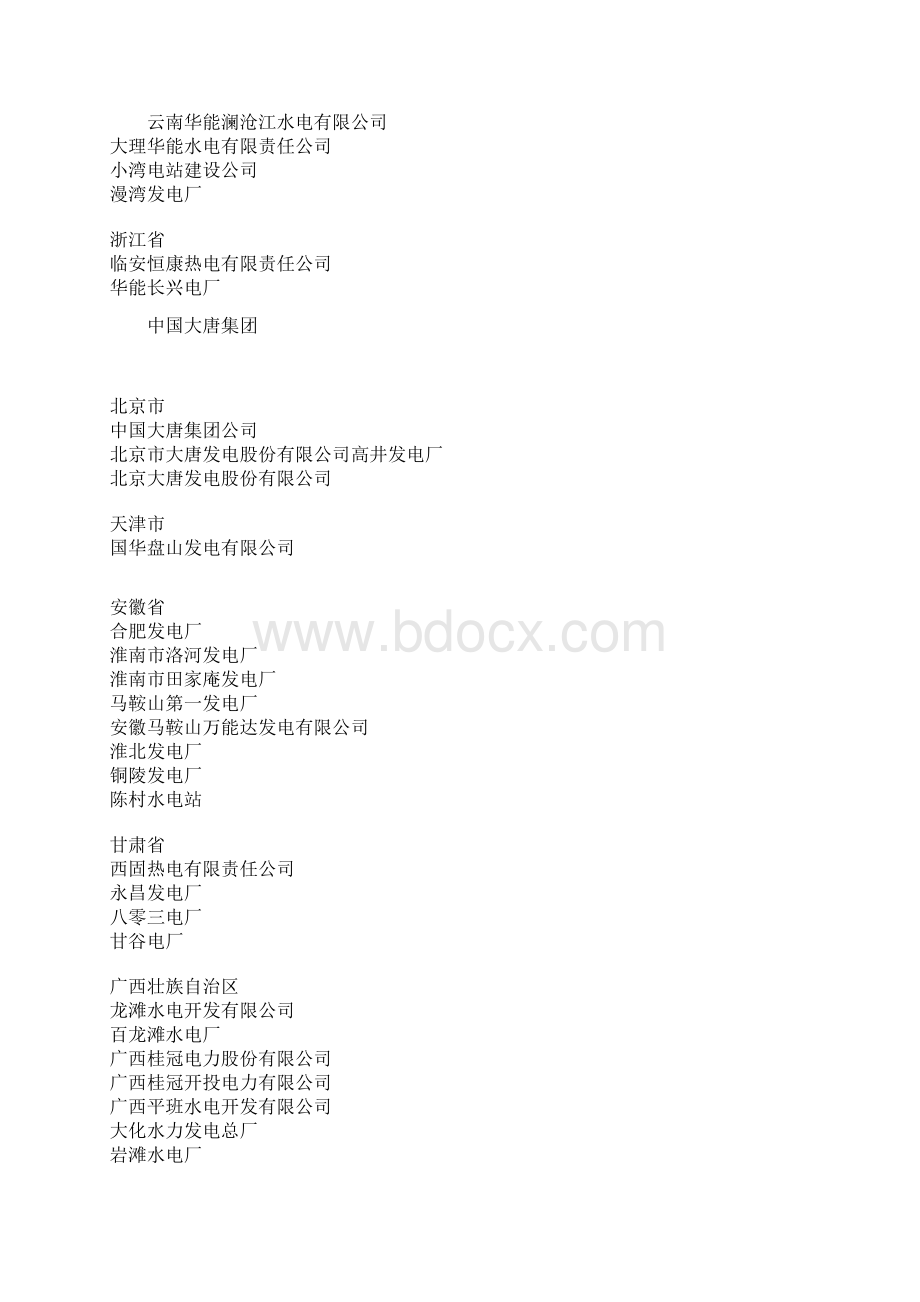 中国火力发电厂分布.docx_第3页