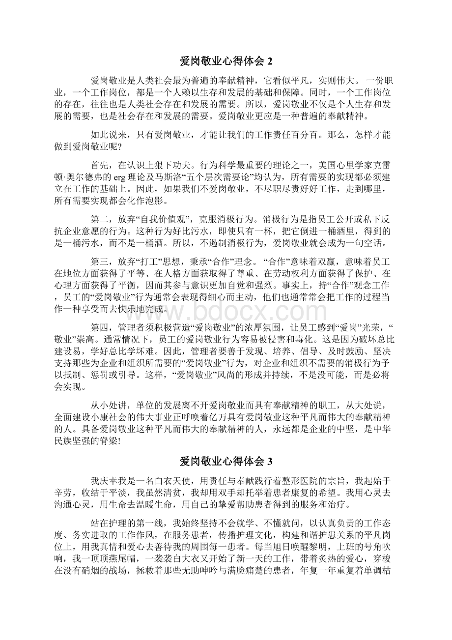 爱岗敬业心得体会精选5篇.docx_第2页