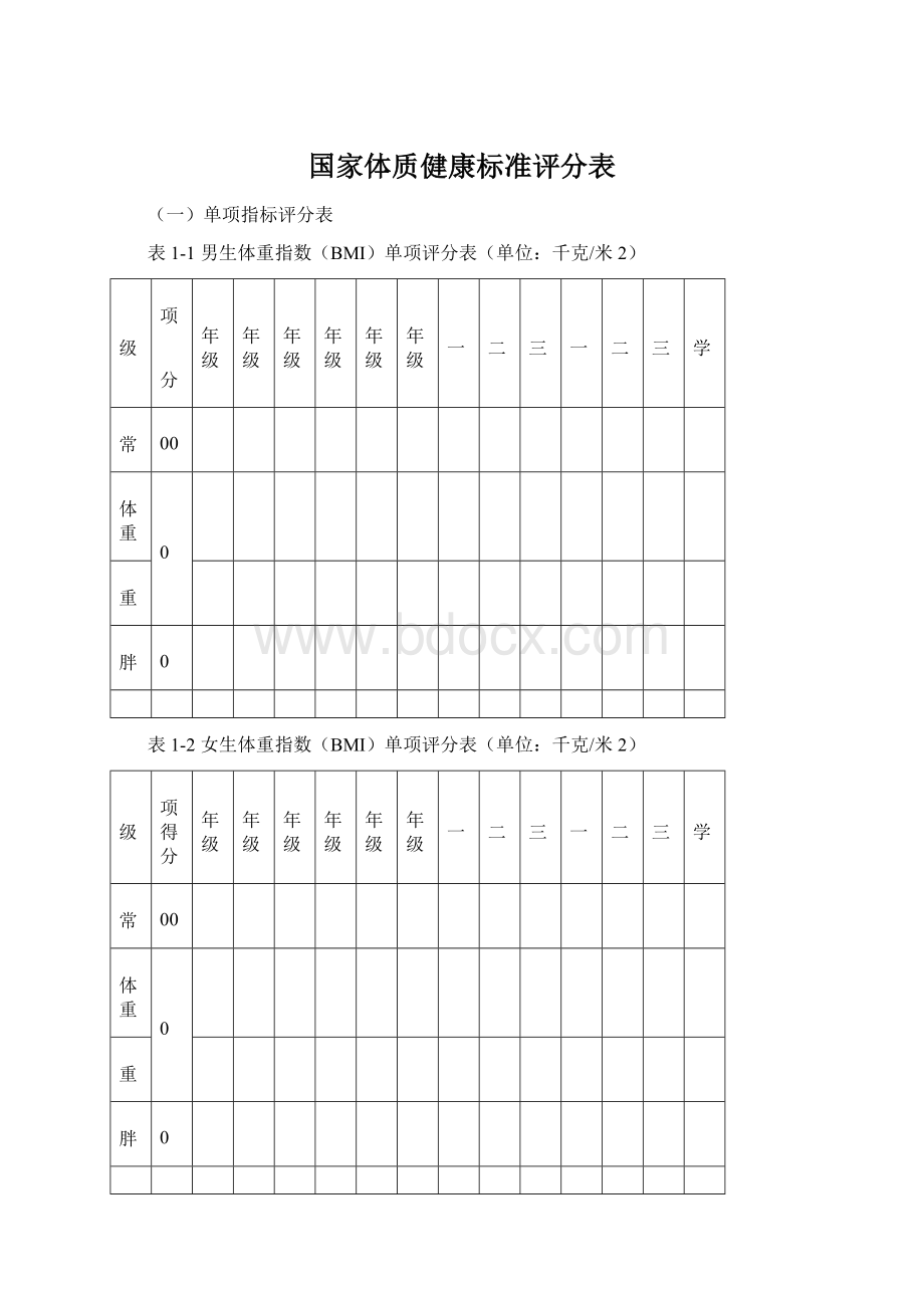 国家体质健康标准评分表.docx