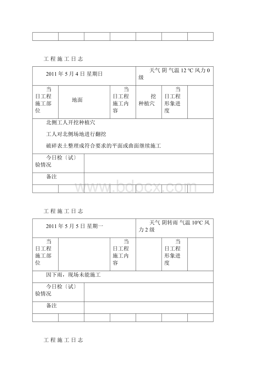 绿化施工日志.docx_第3页