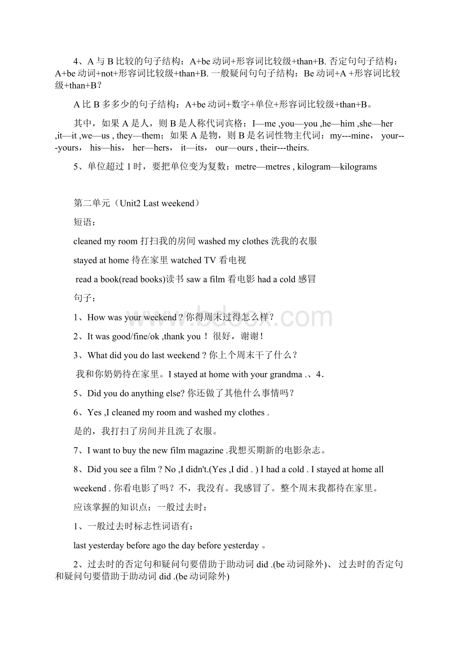 完整版人教版六年级下册英语知识点总结Word文档格式.docx_第2页