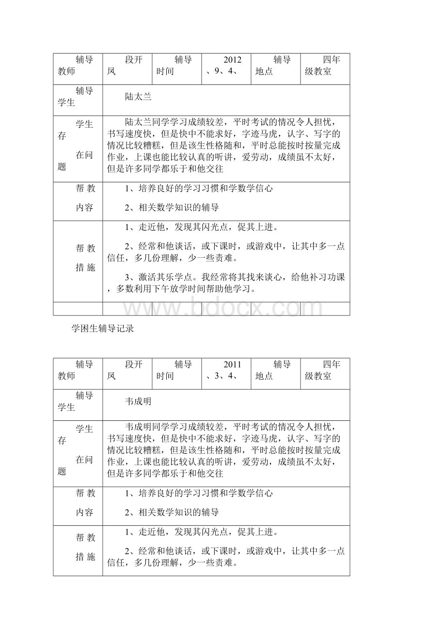 数学学困生辅导记录Word格式.docx_第3页