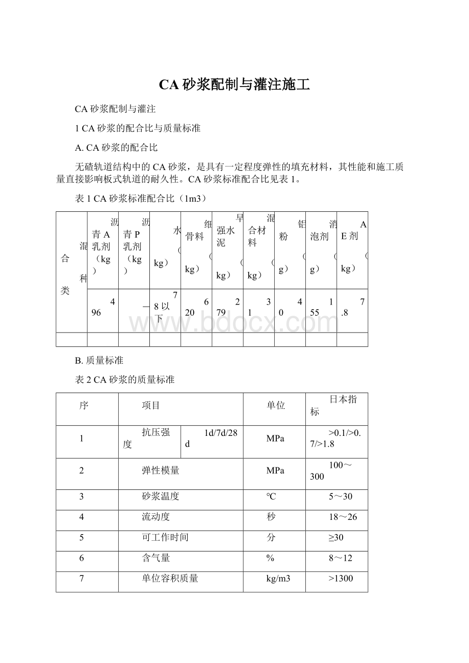 CA砂浆配制与灌注施工.docx