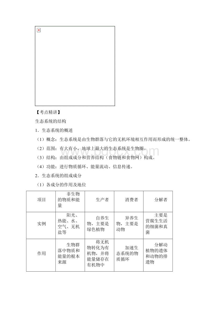 一轮复习专题28 生态系统的结构与能量流动原卷版Word文档格式.docx_第3页