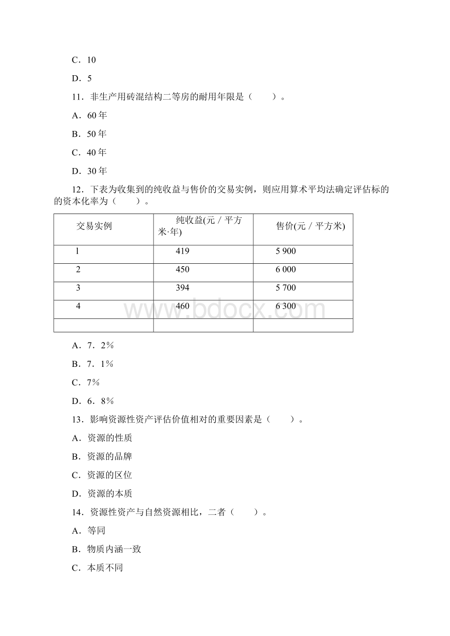 资产评估师考试资产评估考前冲刺试题附答案一要点.docx_第3页