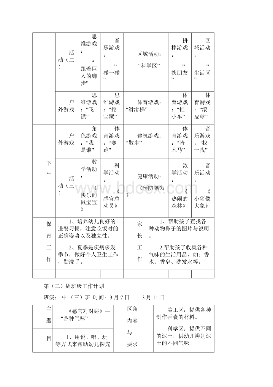 中班下学期116周周计划表96961Word文档下载推荐.docx_第2页