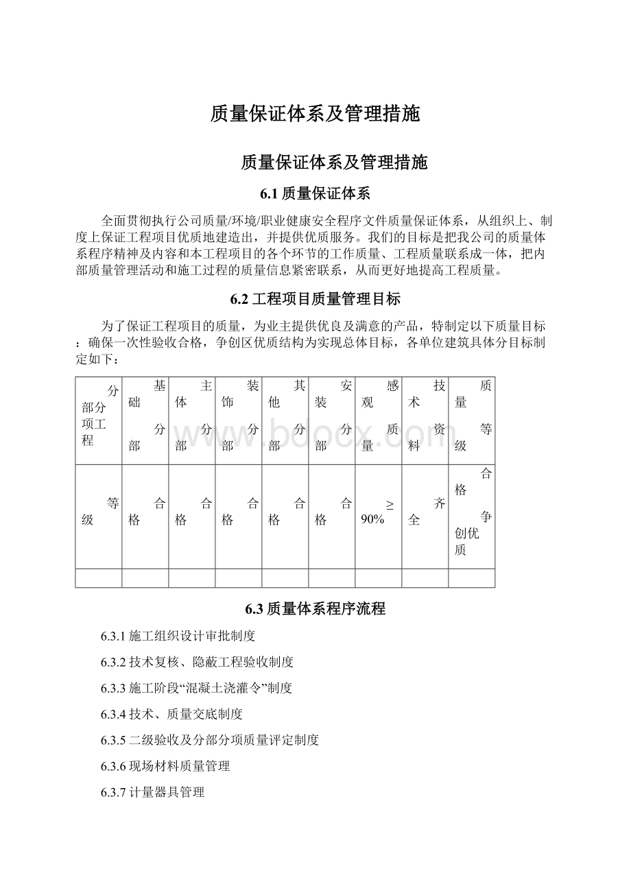 质量保证体系及管理措施.docx_第1页