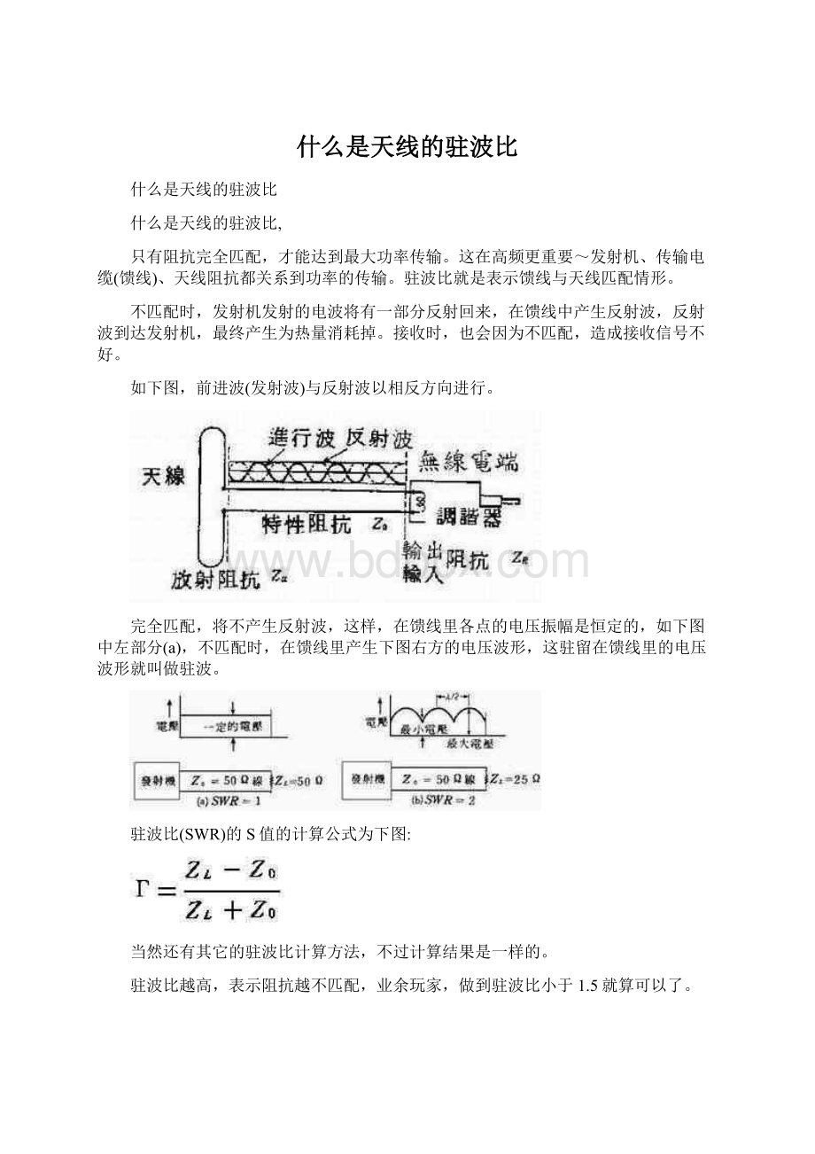 什么是天线的驻波比.docx