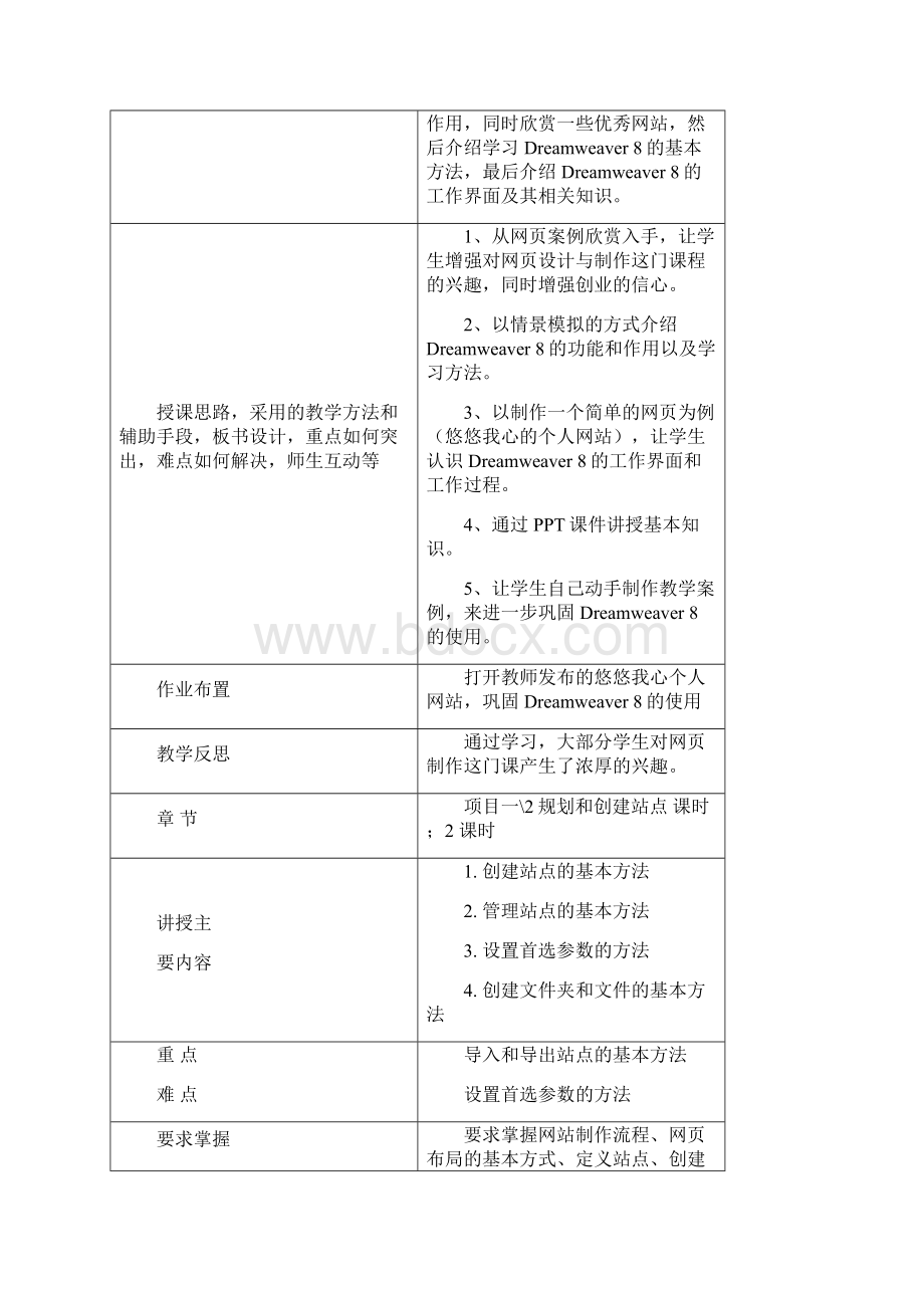 网页制作项目式教案Word格式.docx_第2页