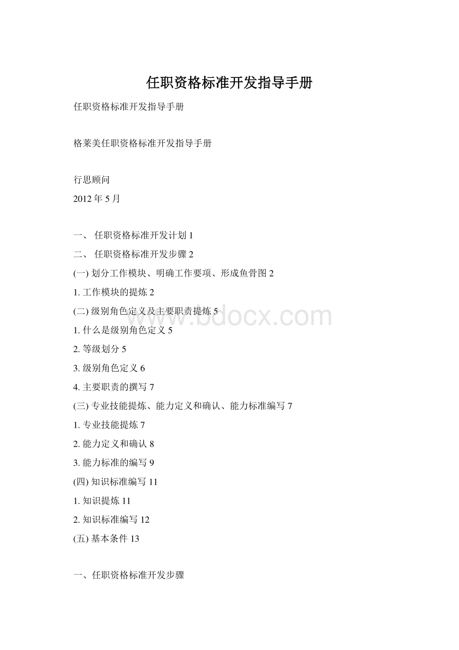 任职资格标准开发指导手册.docx