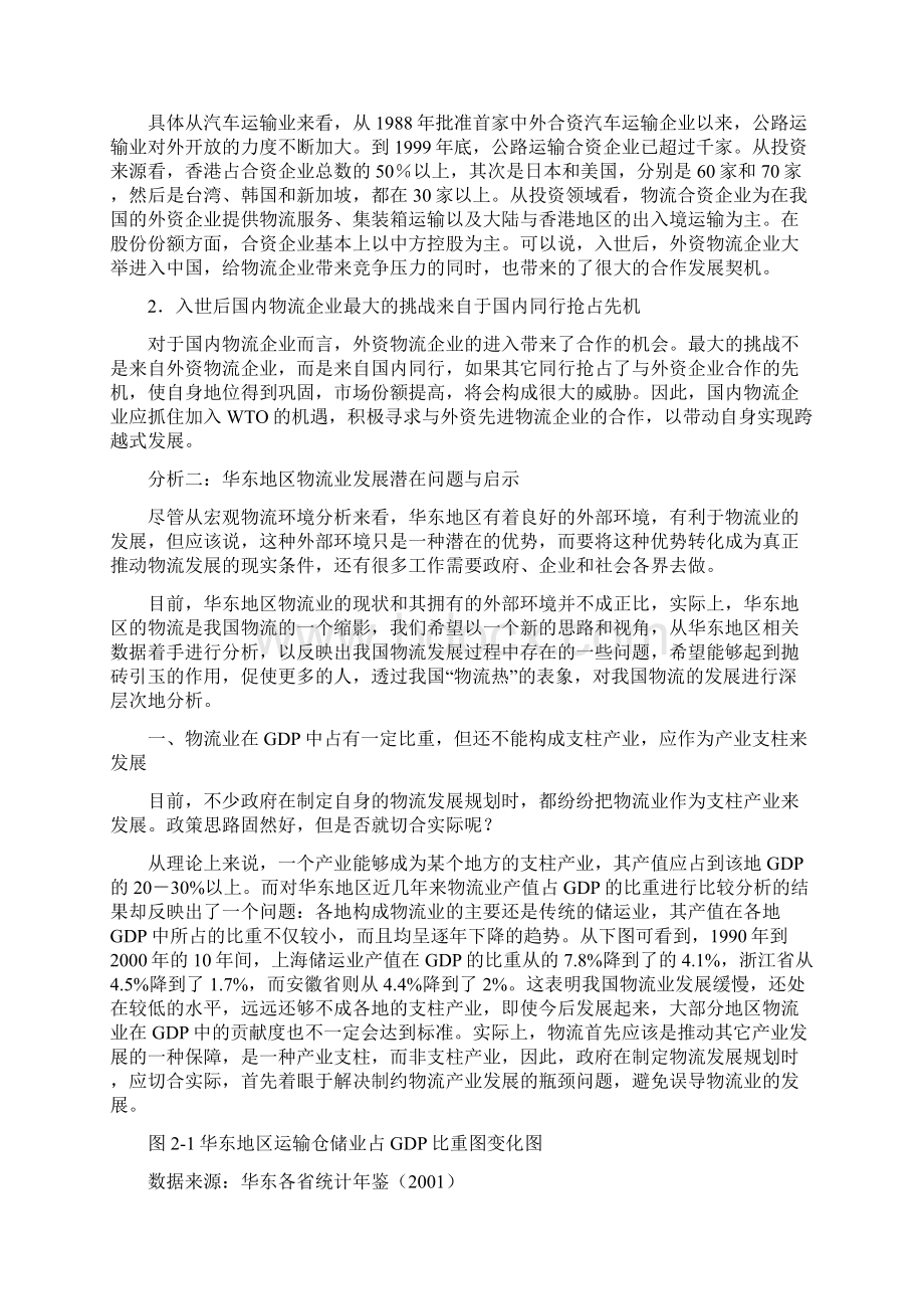 华东地区物流行业的现状与分析.docx_第3页