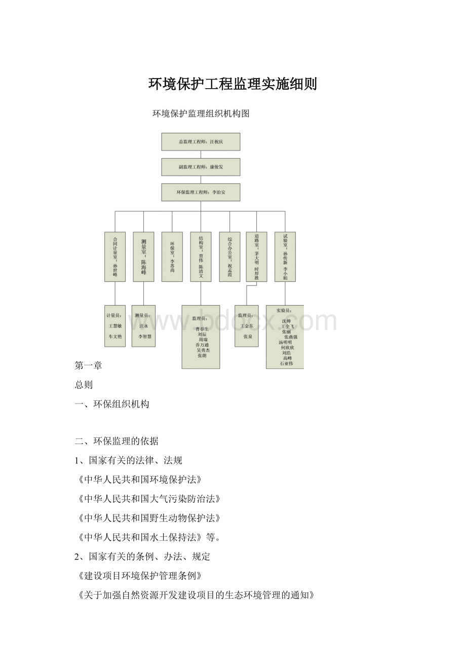 环境保护工程监理实施细则.docx