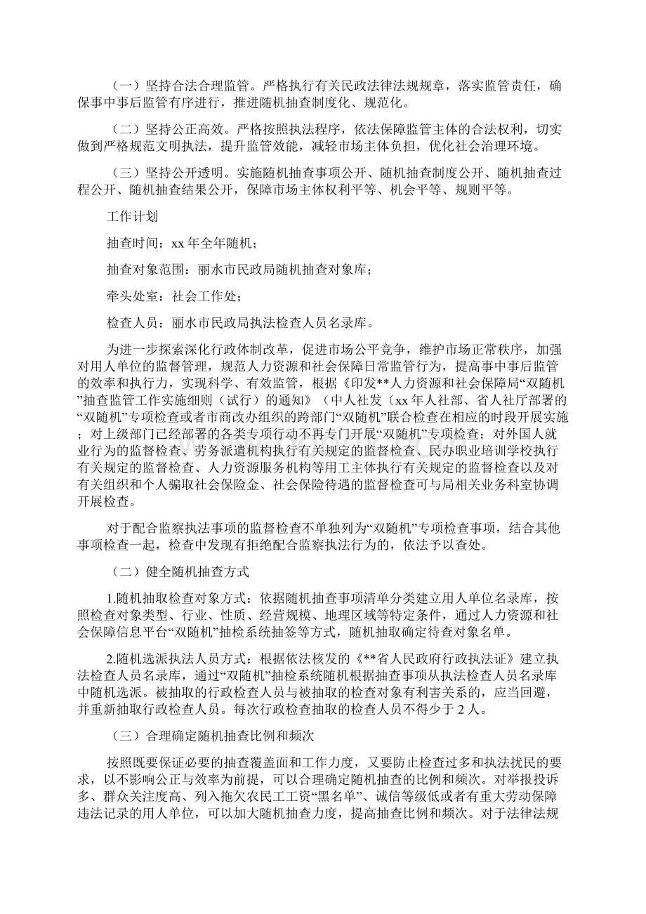 双随机一公开工作计划文档格式.docx_第2页