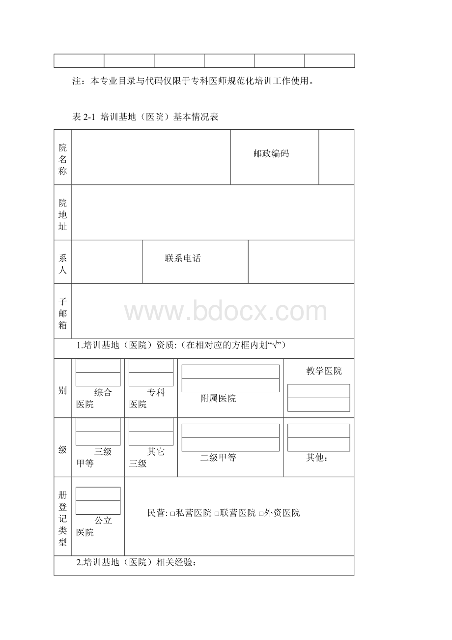 四川专科医师规范化培训基地申报表.docx_第3页