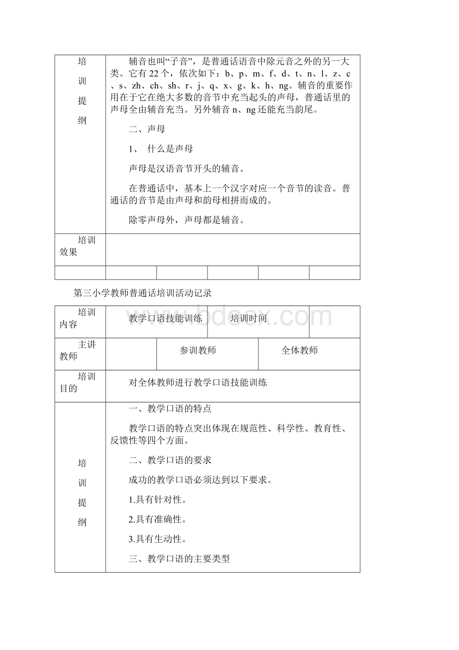 教师普通话培训活动记录 2文档格式.docx_第3页